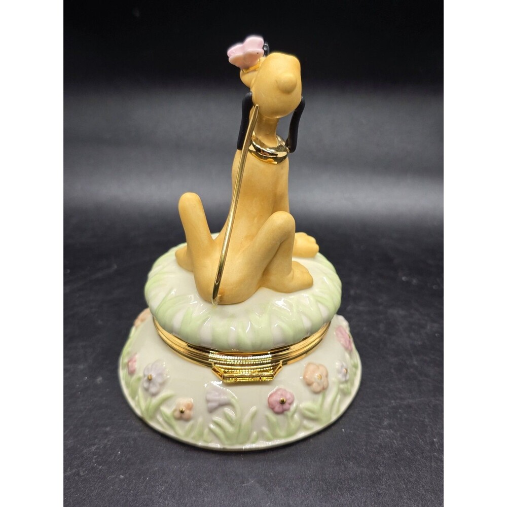 LENOX Disney A FRIEND FOR PLUTO TREASURE BOX Butterfly On Nose NEW in BOX No COA - Picture 7 of 11